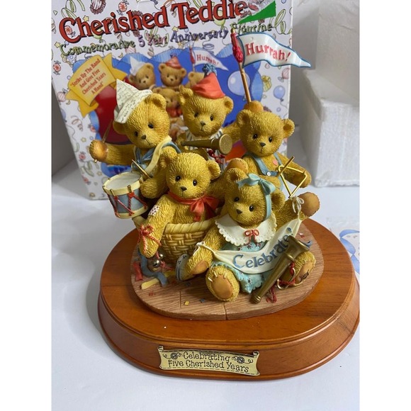 Cherished Teddies Other - 205354 Cherished Teddies Strike Up The Band And Give Five Cherished Years A Hand